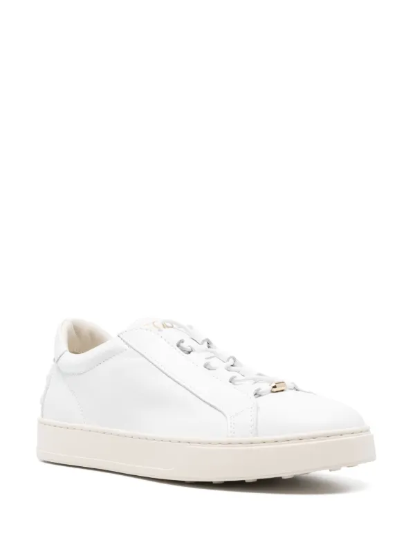スニーカー TOD'S Hammered leather trainers Tod's low-top Leather Sneakers | Black | FARFETCH RO