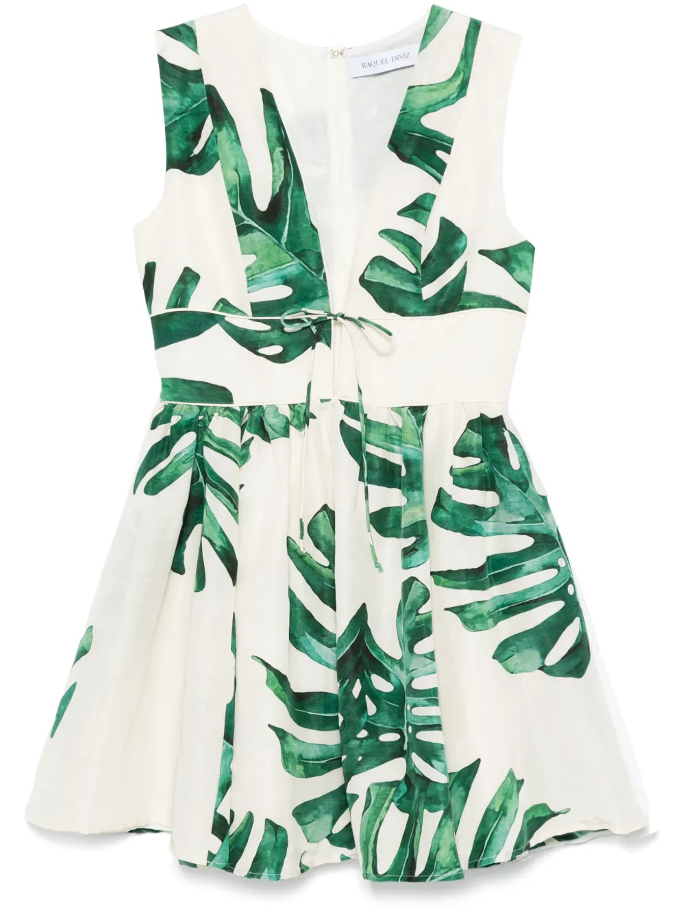 leaf-print dress