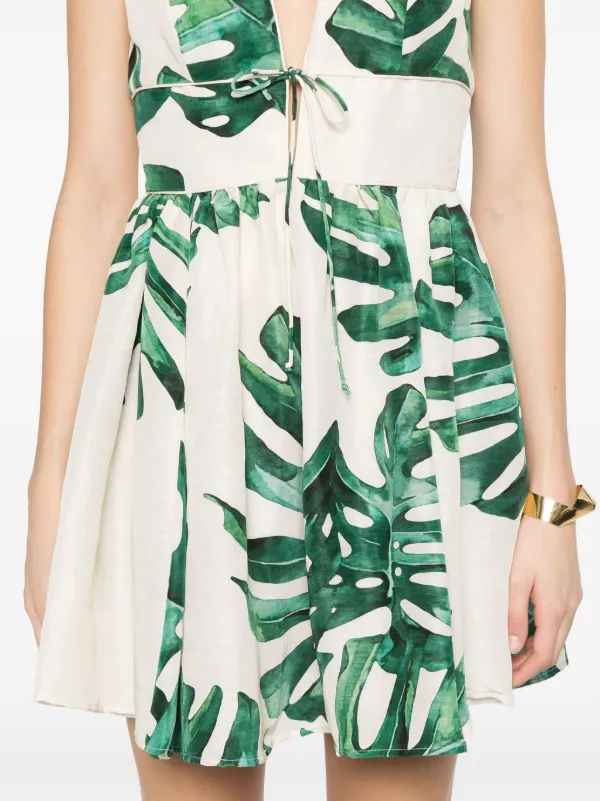 slim fit dress slacks Green Floral Side Cutout Ruffle Midi Dress – PinkBlush main image 0