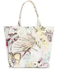 Genny Flower Jungle-print tote bag - White