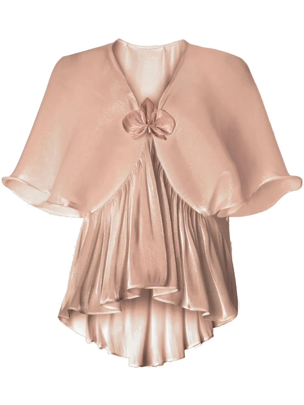 GENNY ORCHID-APPLIQUÉ BLOUSE 