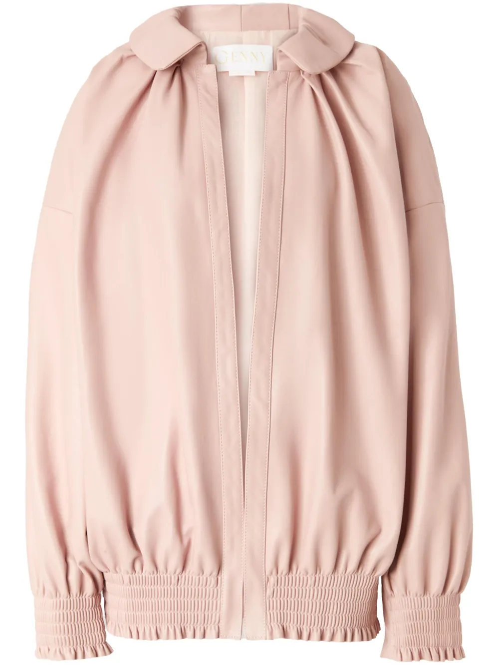 GENNY LEATHER BOMBER JACKET