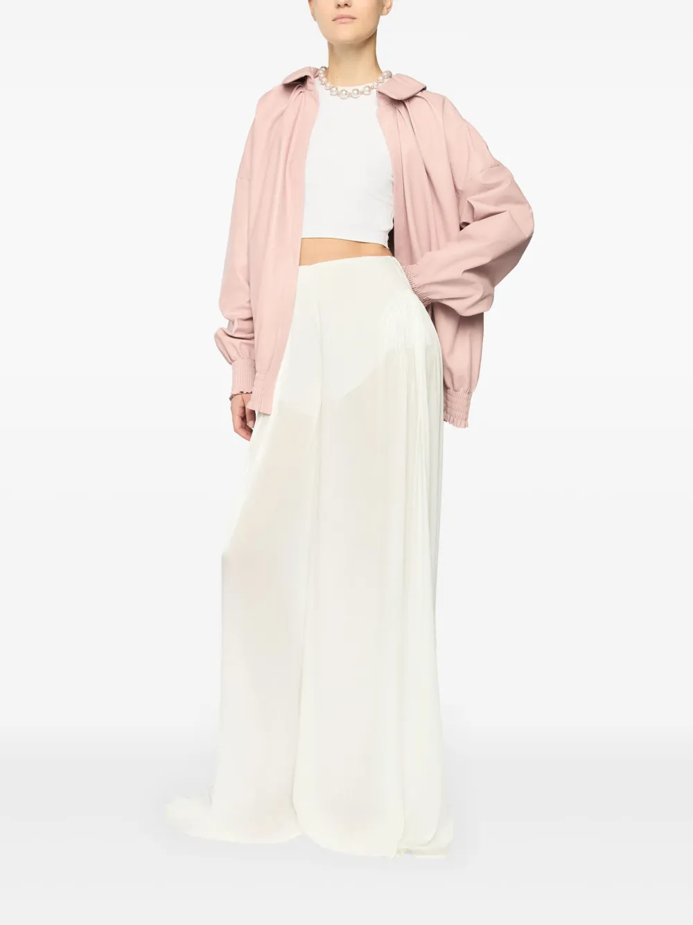 GENNY LEATHER BOMBER JACKET