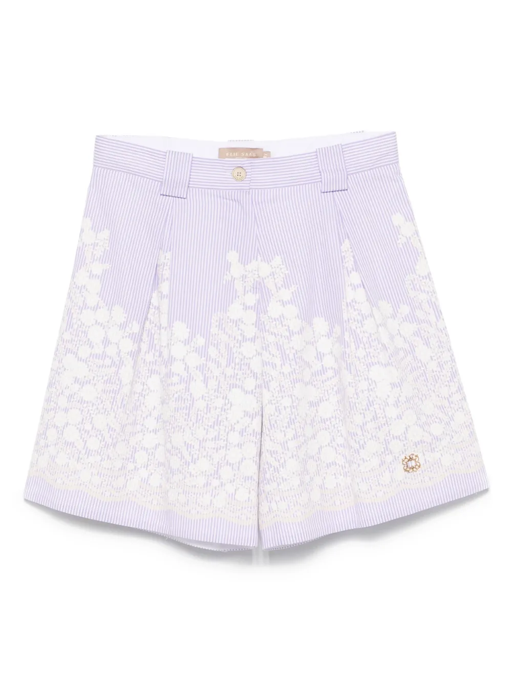 ELIE SAAB JUNIOR Bermuda listrada com estampa | Roxo | Image 1