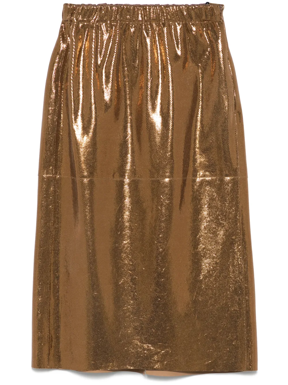 FORTE FORTE HONEYCOMB-PATTERN MIDI SKIRT