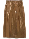 Forte Forte honeycomb-pattern midi skirt - Gold