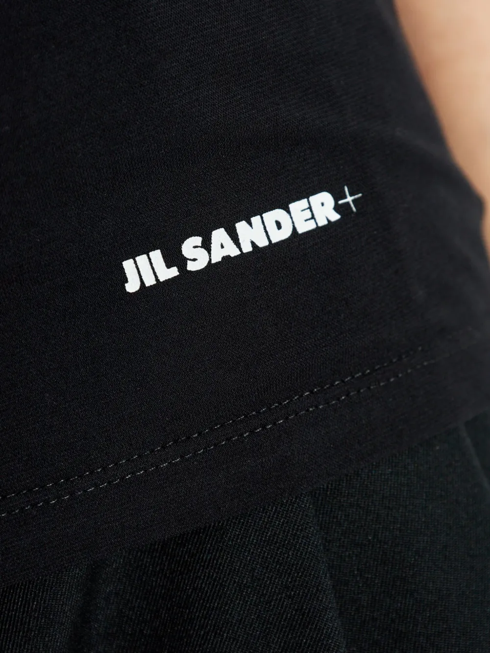 Jil Sander Katoenen T-shirt met logoprint Zwart
