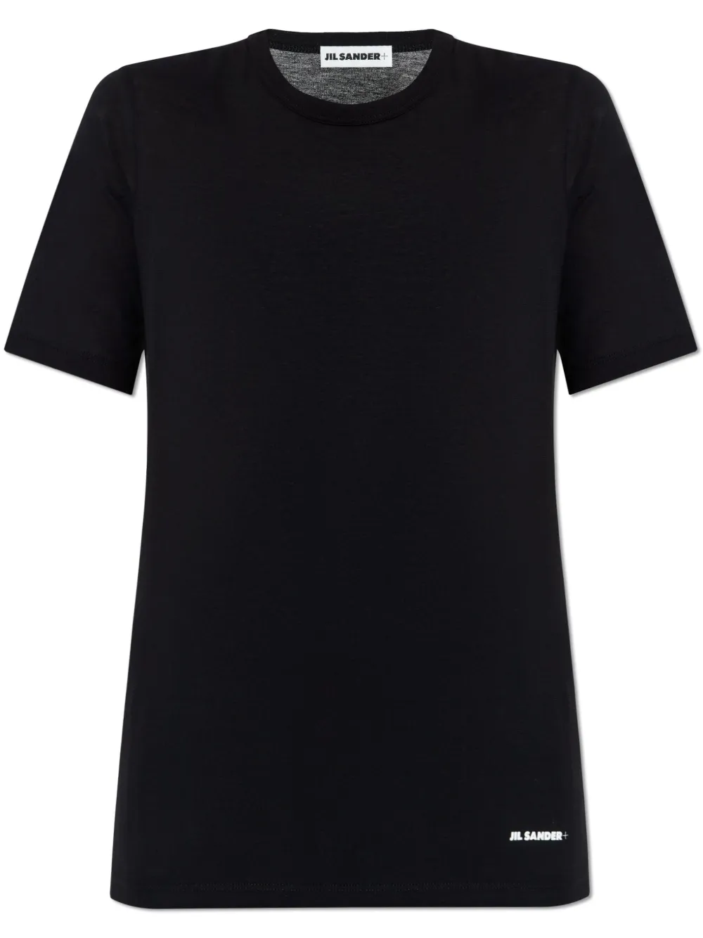 Jil Sander Logo Cotton Jersey T-shirt In Black