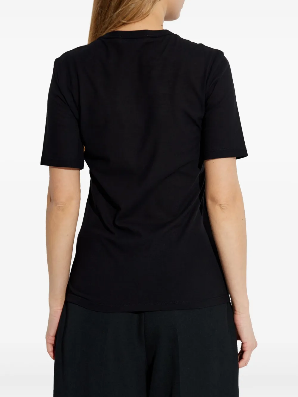 Jil Sander Katoenen T-shirt met logoprint Zwart