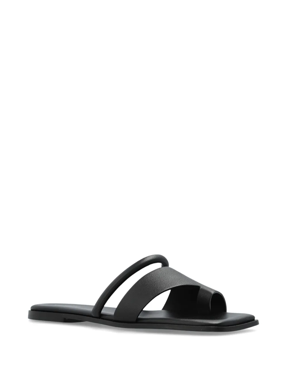 Vic Matie leather slides - Zwart