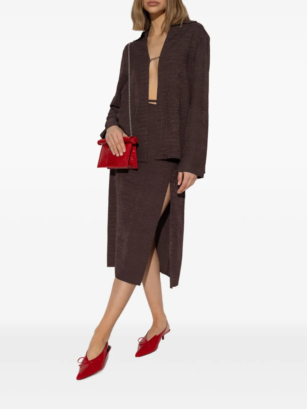 Jacquemus Blouse met logo Bruin