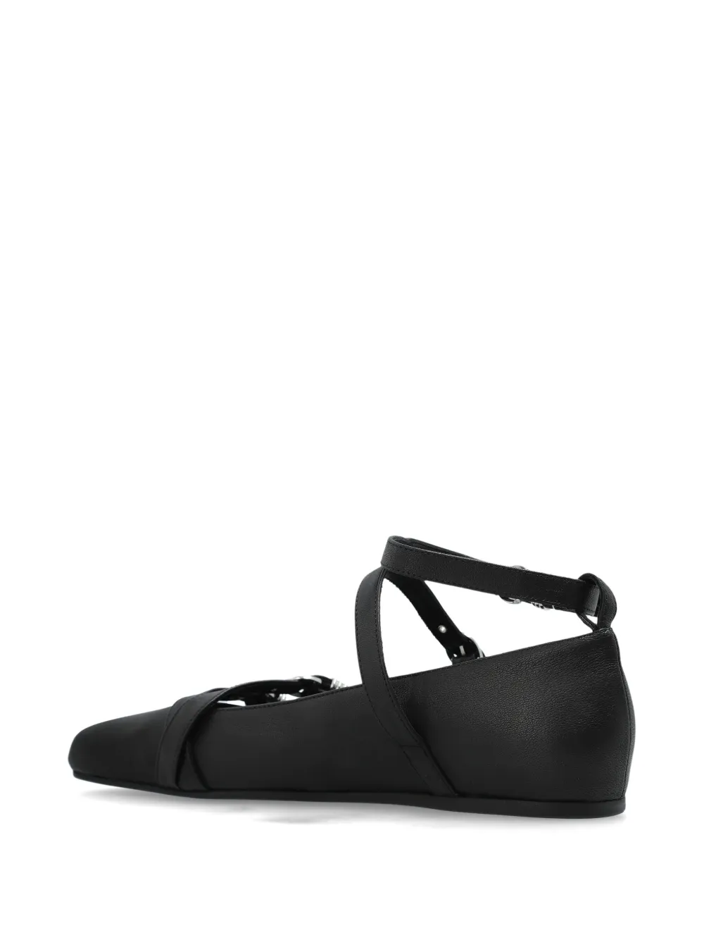 Vic Matie leather ballet flats Black