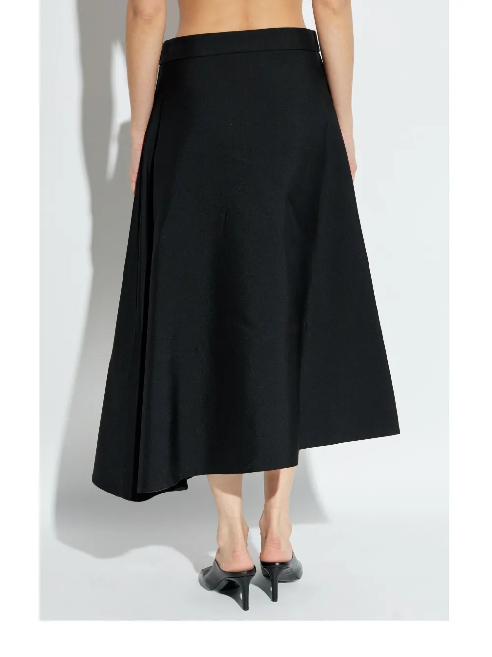 Jil Sander Asymmetrische midi-rok Zwart