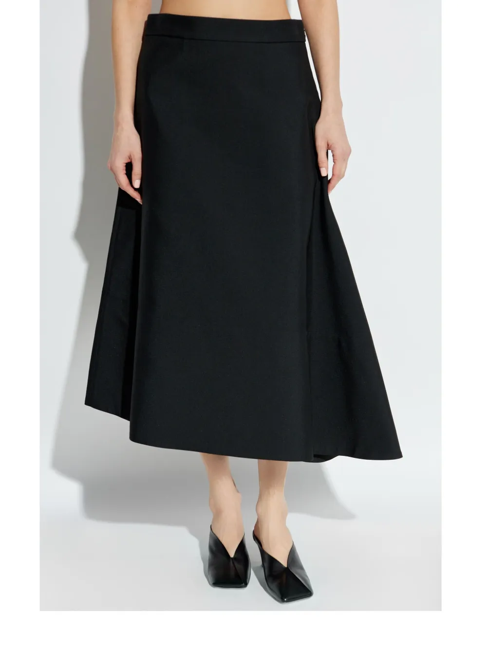 Jil Sander Asymmetrische midi-rok Zwart