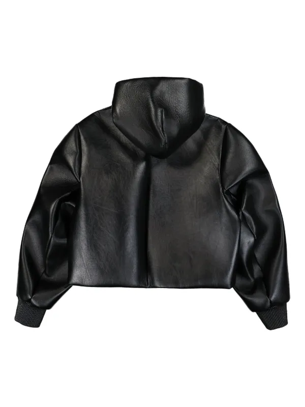 JWアンダーソン 本革ジャケット JW Anderson クロップド レザージャケット | ブラック | FARFETCH JP