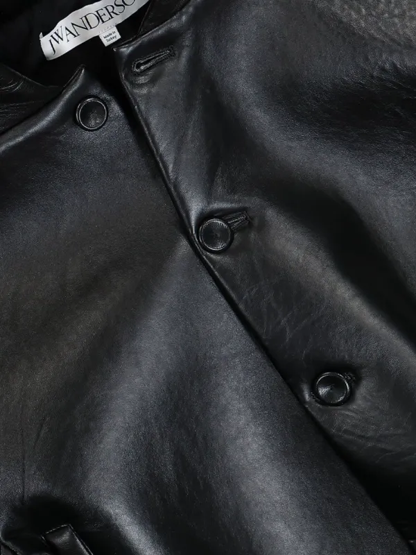 JWアンダーソン 本革ジャケット JW Anderson レザー ブルゾンジャケット | ブラウン | FARFETCH JP