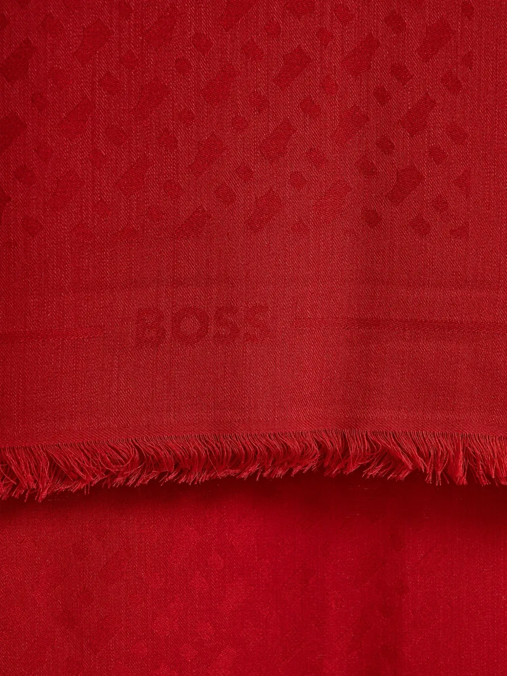 BOSS Stropdas met logo-jacquard - Rood