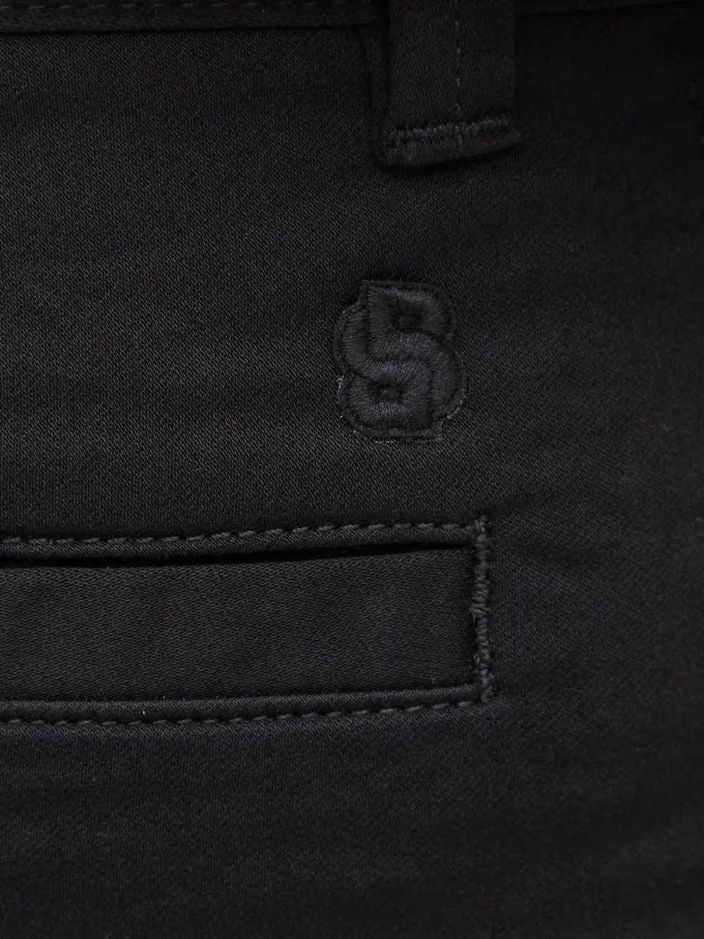Hugo Boss Logo-embroidered Trousers In Black