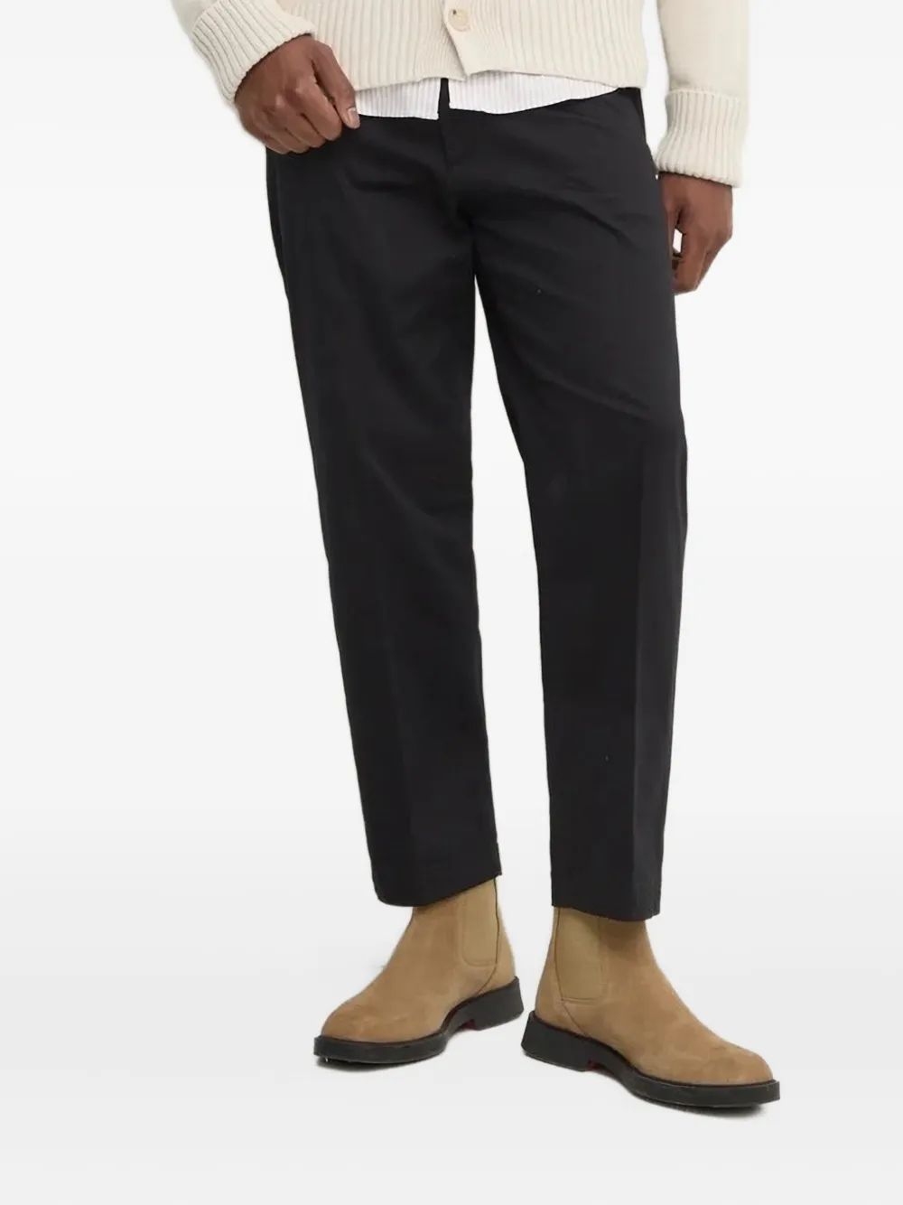 Hugo Boss Logo-embroidered Trousers In Black