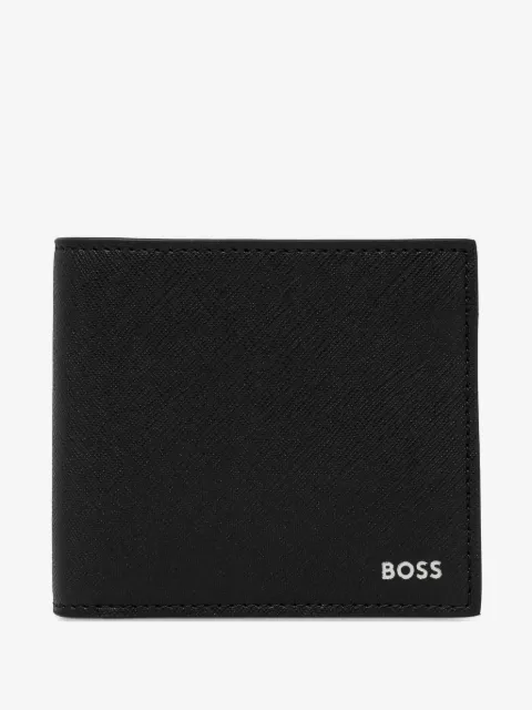 BOSS logo-plaque bifold wallet