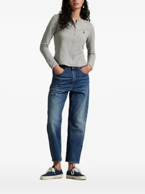 Polo Ralph Lauren top tejido de canalé con botones