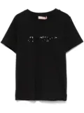 TWINSET sequinned-logo T-shirt - Black