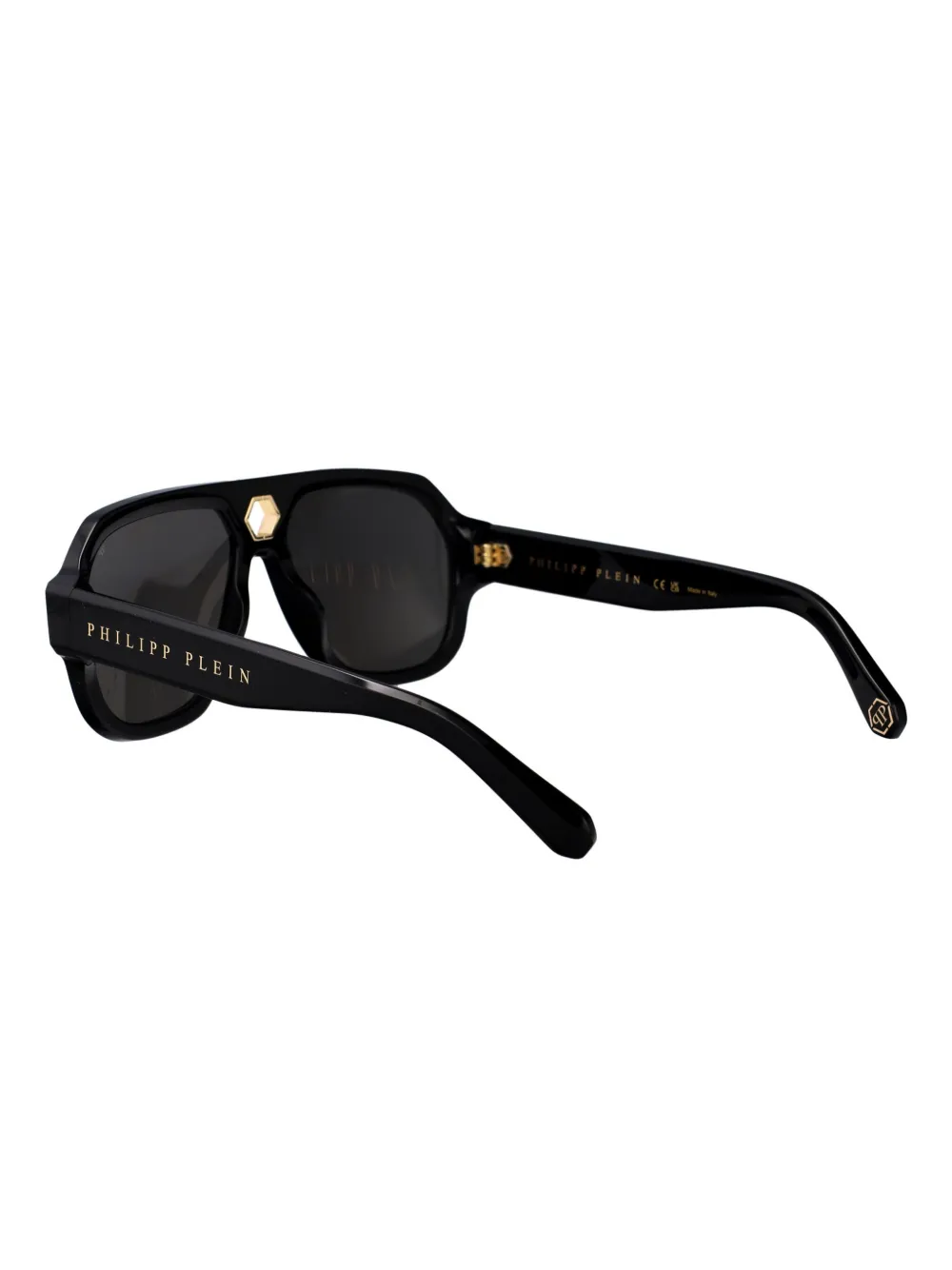 Philipp Plein Eyewear Zonnebril met piloten montuur Zwart