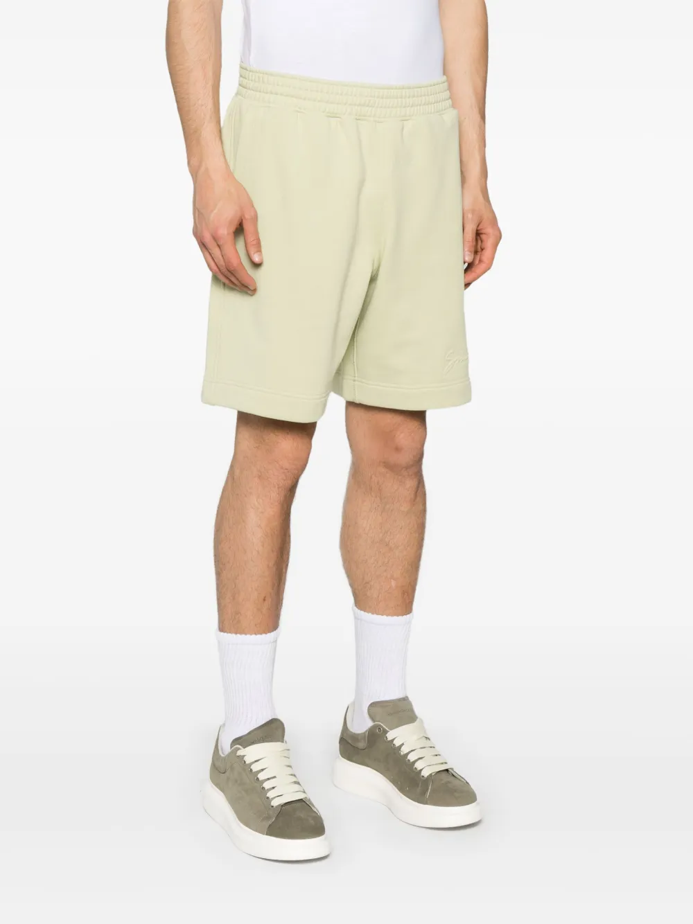 Givenchy Fleece trainingsshorts met kenmerkend logo Groen