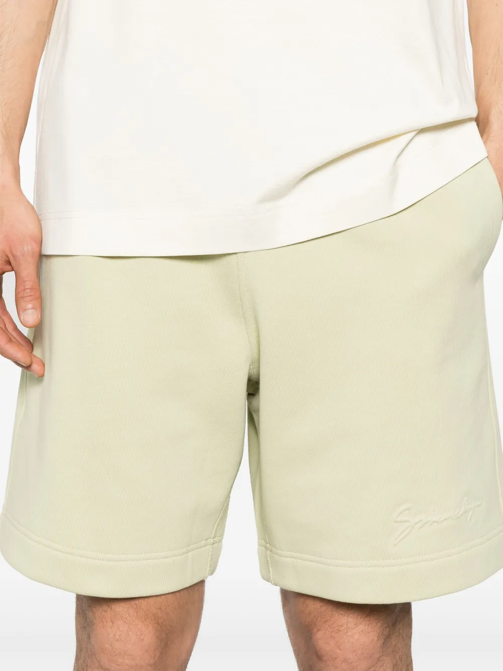 Givenchy Fleece trainingsshorts met kenmerkend logo Groen