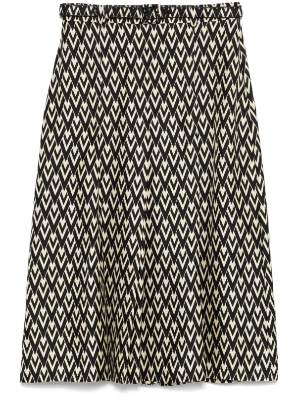 スカート Valentino Viscose Midi Skirt 0400019900739_BEIGERED?wid=600