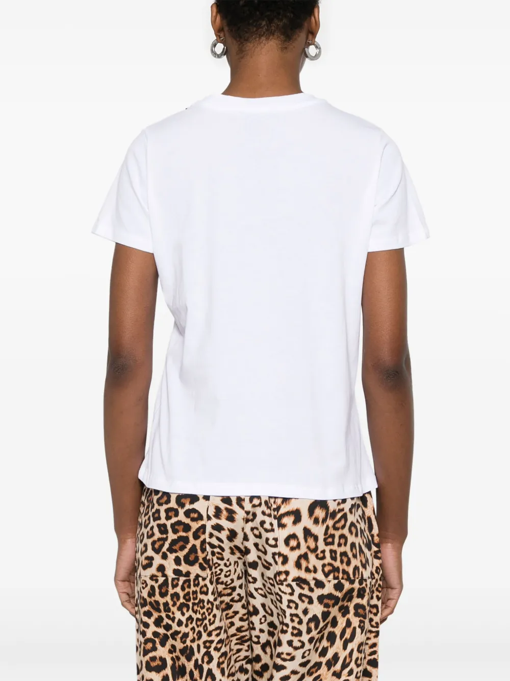 TWINSET T-shirt met logo van pailletten Wit