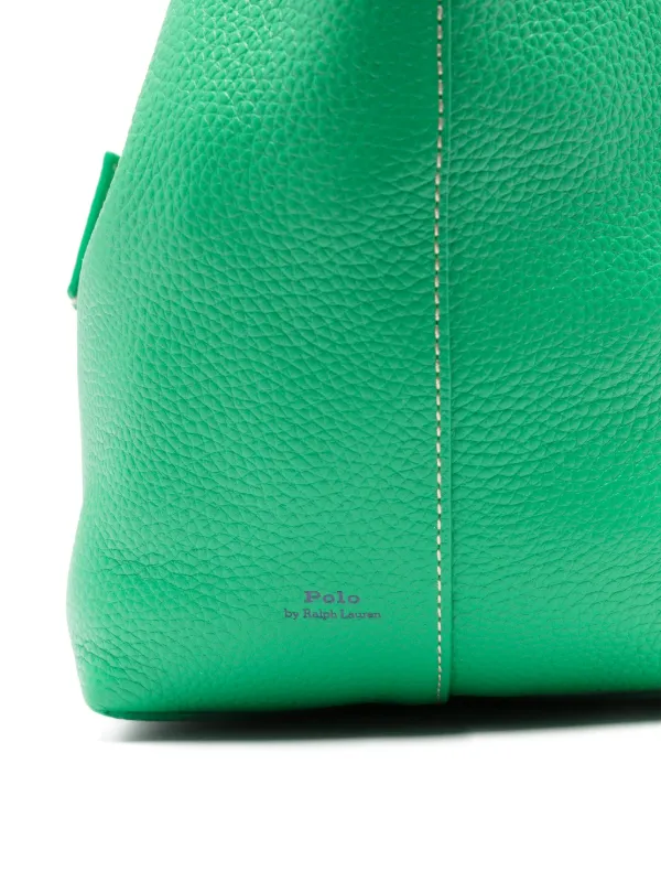 ★新品未使用品★Polo by Ralph Lauren グリーン ハンドバッグ ポロ ラルフ ローレン POLO RALPH LAUREN Polo Play レザー