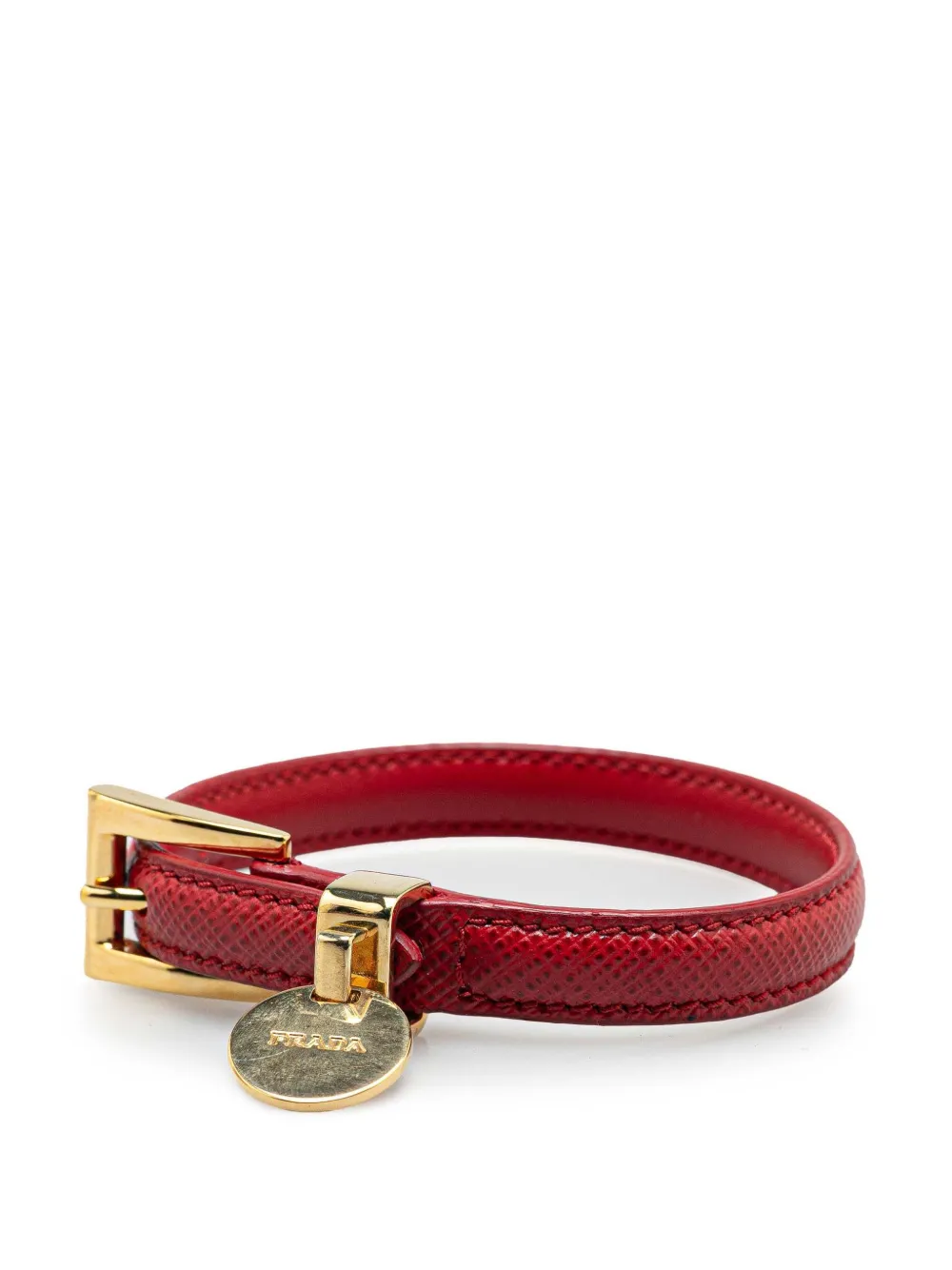 Prada Pre-Owned 2000-2013 Saffiano Leather Bracelet costume bracelet - Rood