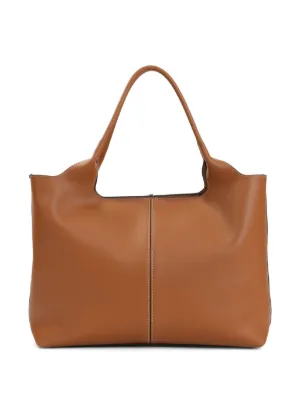 限定セール♪ TOD'S Shopping TOTE bag Woman GREY T Timeless Shopping Bag in Leather Medium