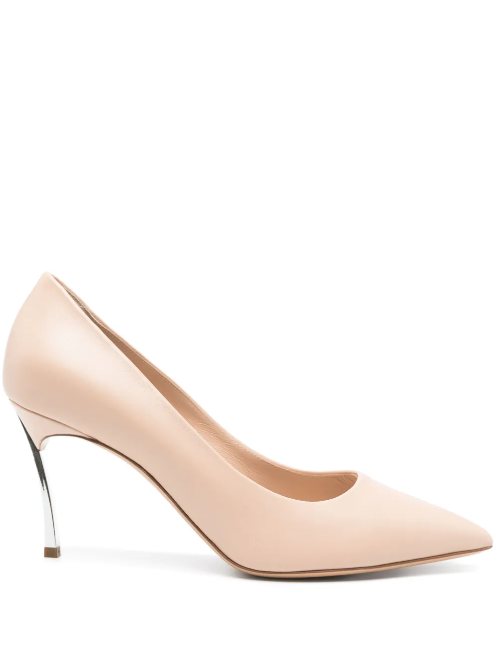 Casadei 90mm leather pumps Neutrals