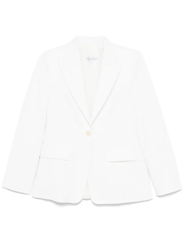 Max Mara Single-breasted Blazer in White