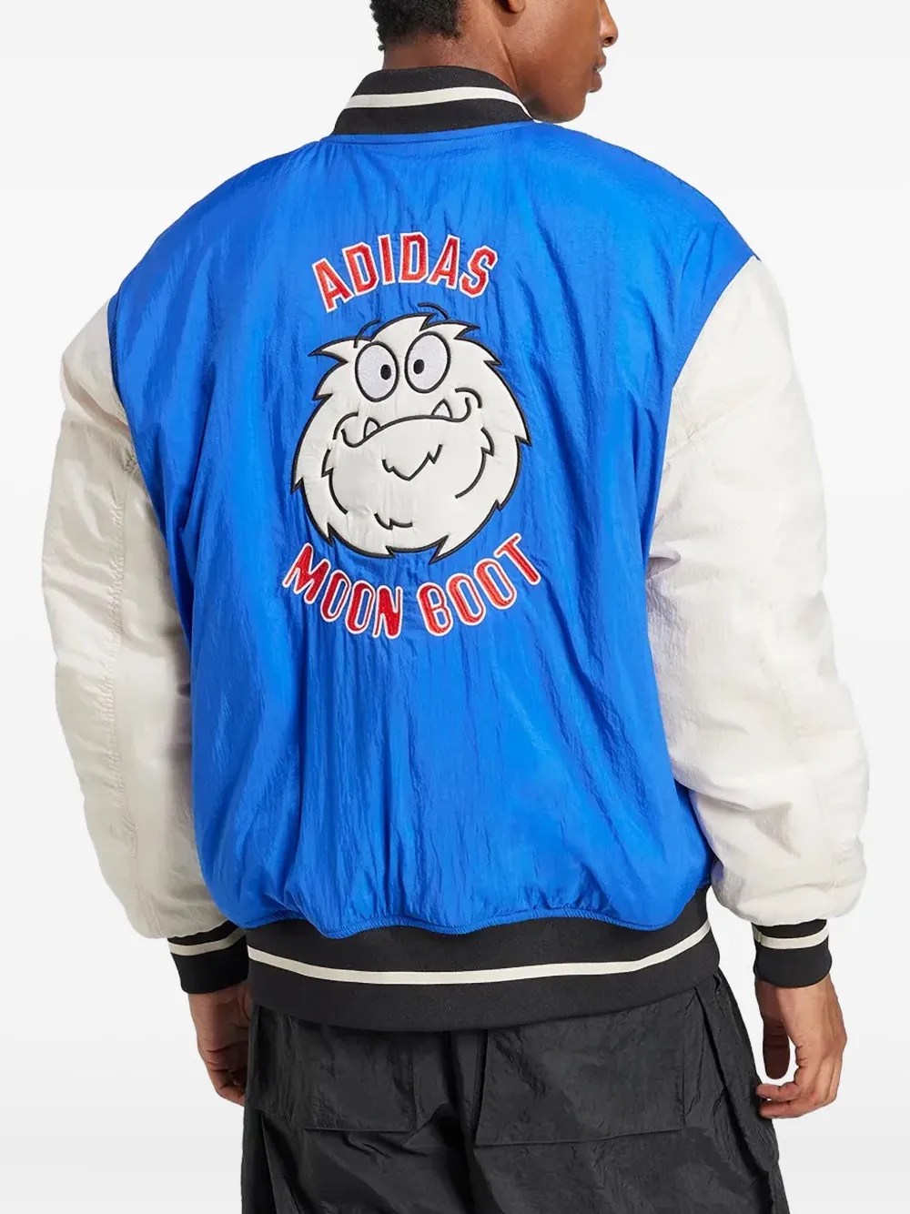 adidas Bomberjack met drukknopen Blauw