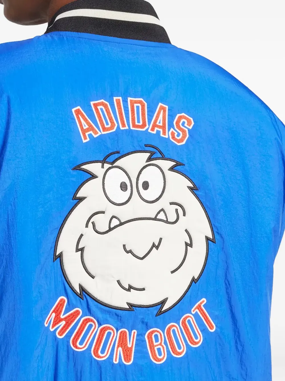 adidas Bomberjack met drukknopen Blauw