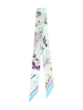 Genny abstract-pattern scarf - Blue