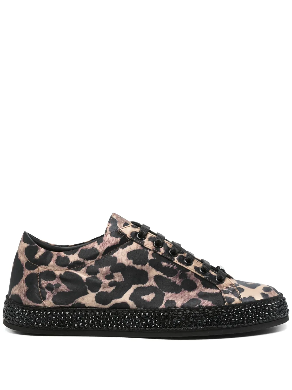 Le Silla leopard-print sneakers Black