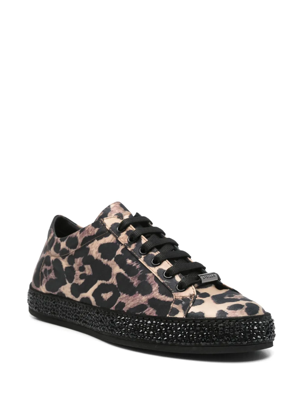 Le Silla leopard-print sneakers Black