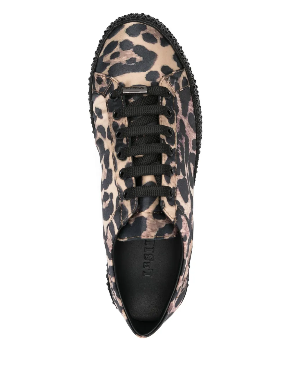 Le Silla leopard-print sneakers Black