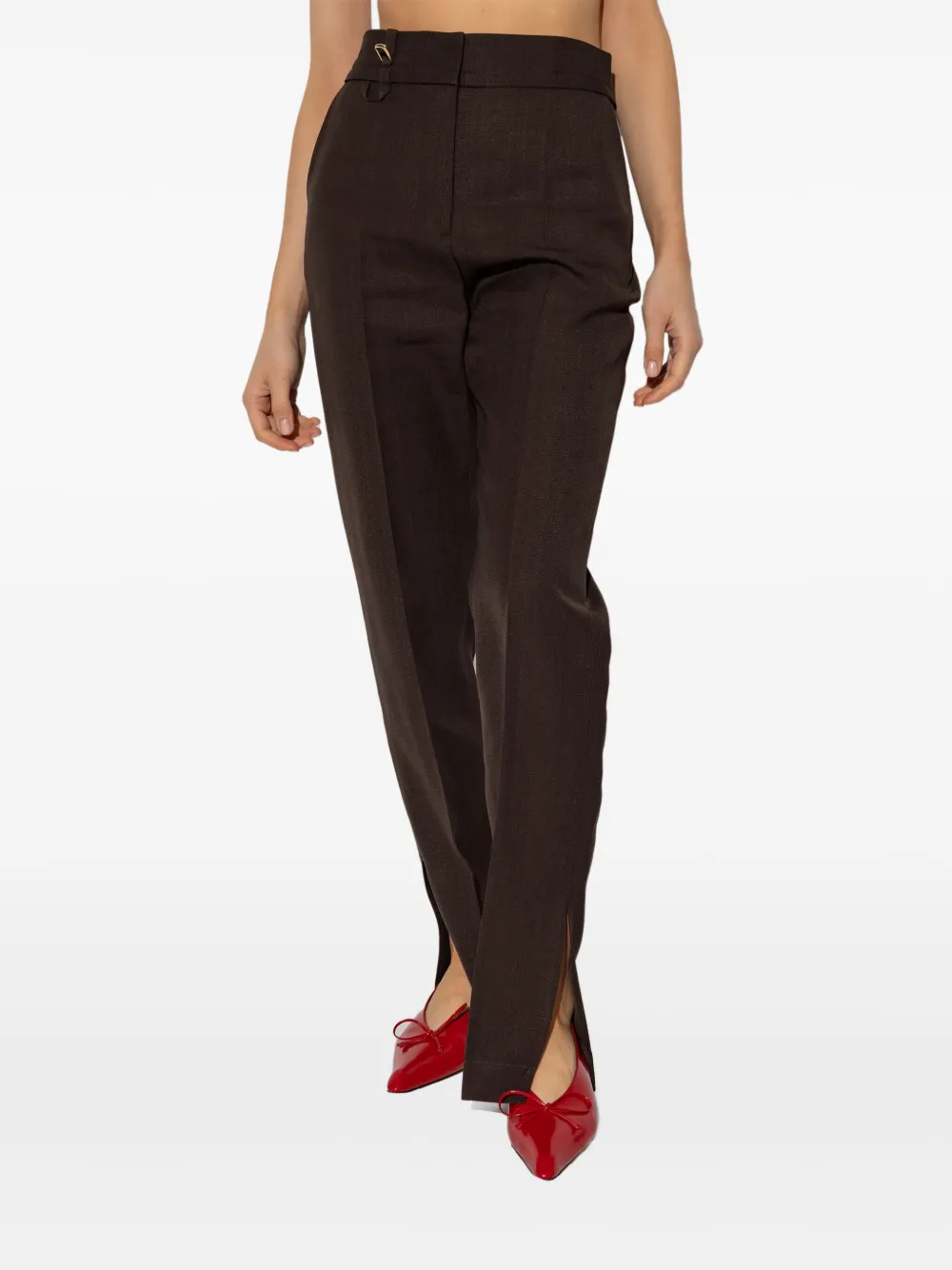 Jacquemus Tibau broek met toelopende pijpen Bruin