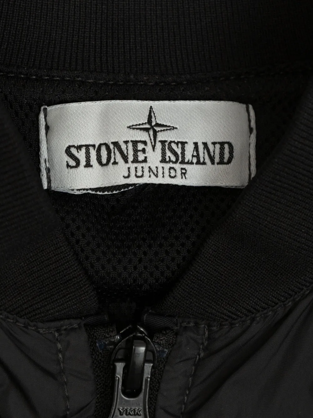 Stone Island Junior Bomberjack met Compass-logopatch Zwart