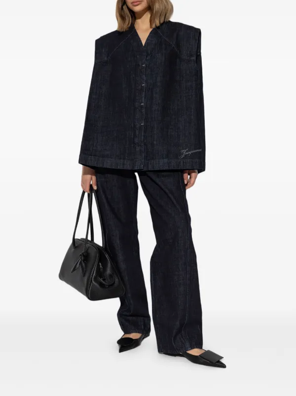 トップス JACQUEMUS KNIT VEST NAVY Jacquemus Salon Ne-Nîmes Vest | Blue | FARFETCH