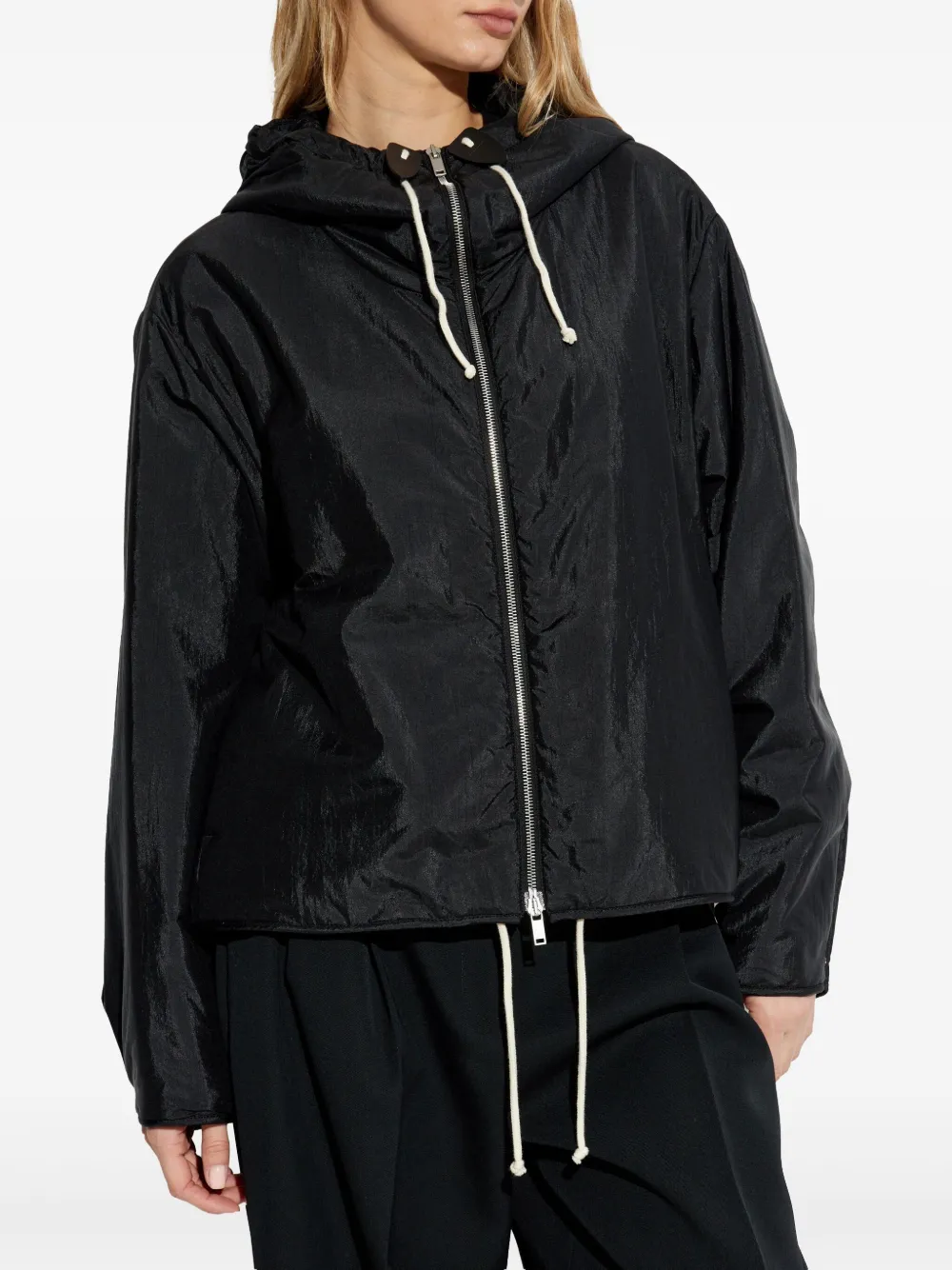 Jil Sander Jack met capuchon Zwart
