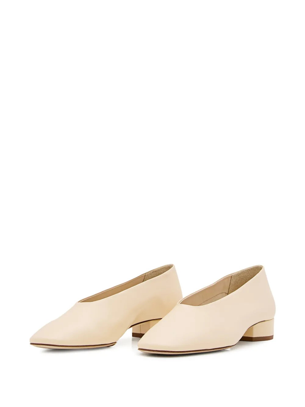 Aeyde 25mm leather pumps Neutrals