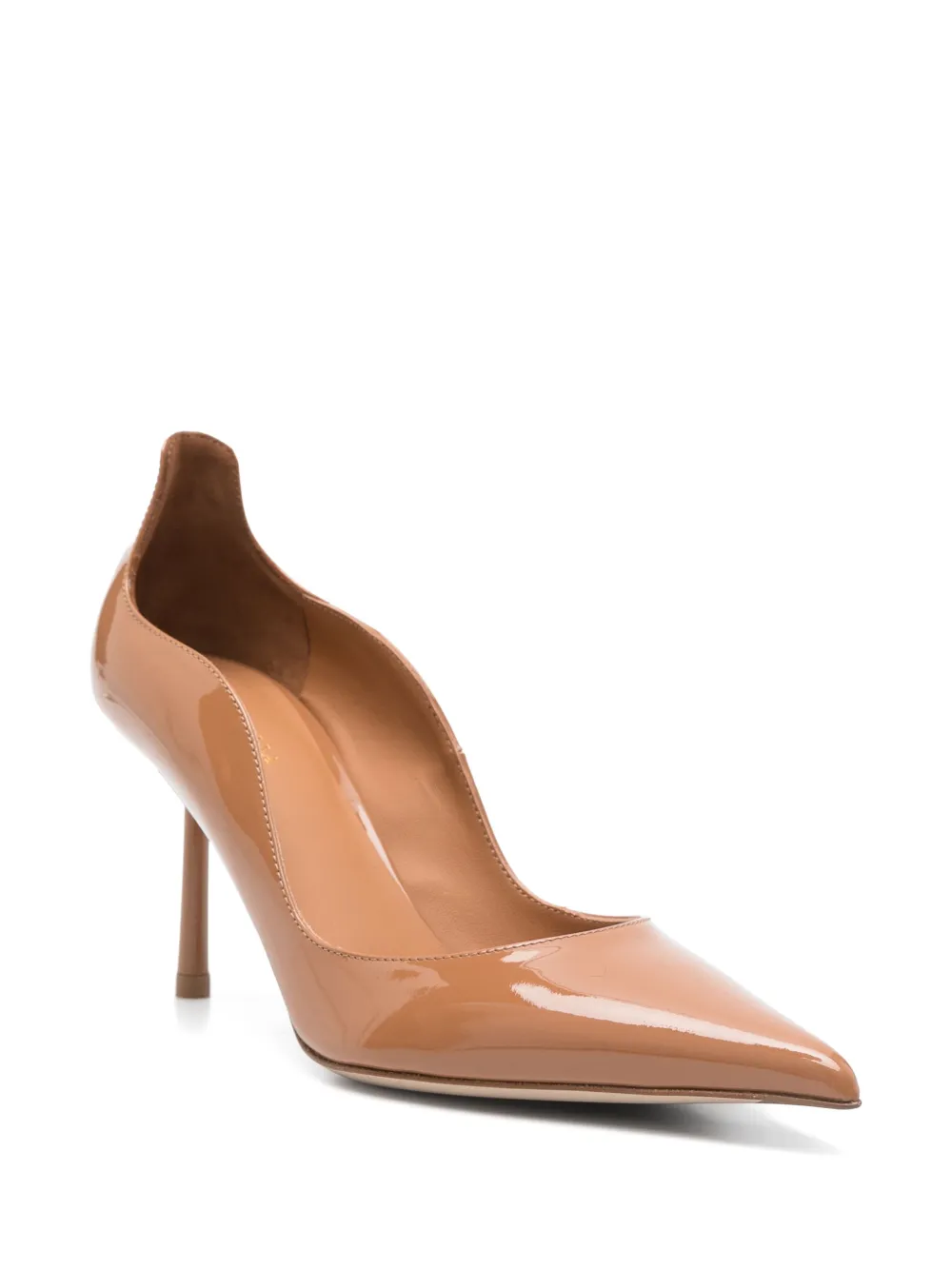 Le Silla 80mm patent pumps Brown