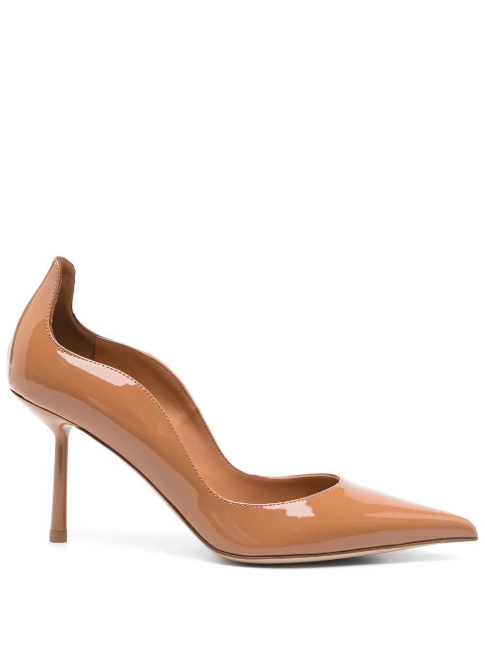 Le Silla 80mm patent pumps Brown