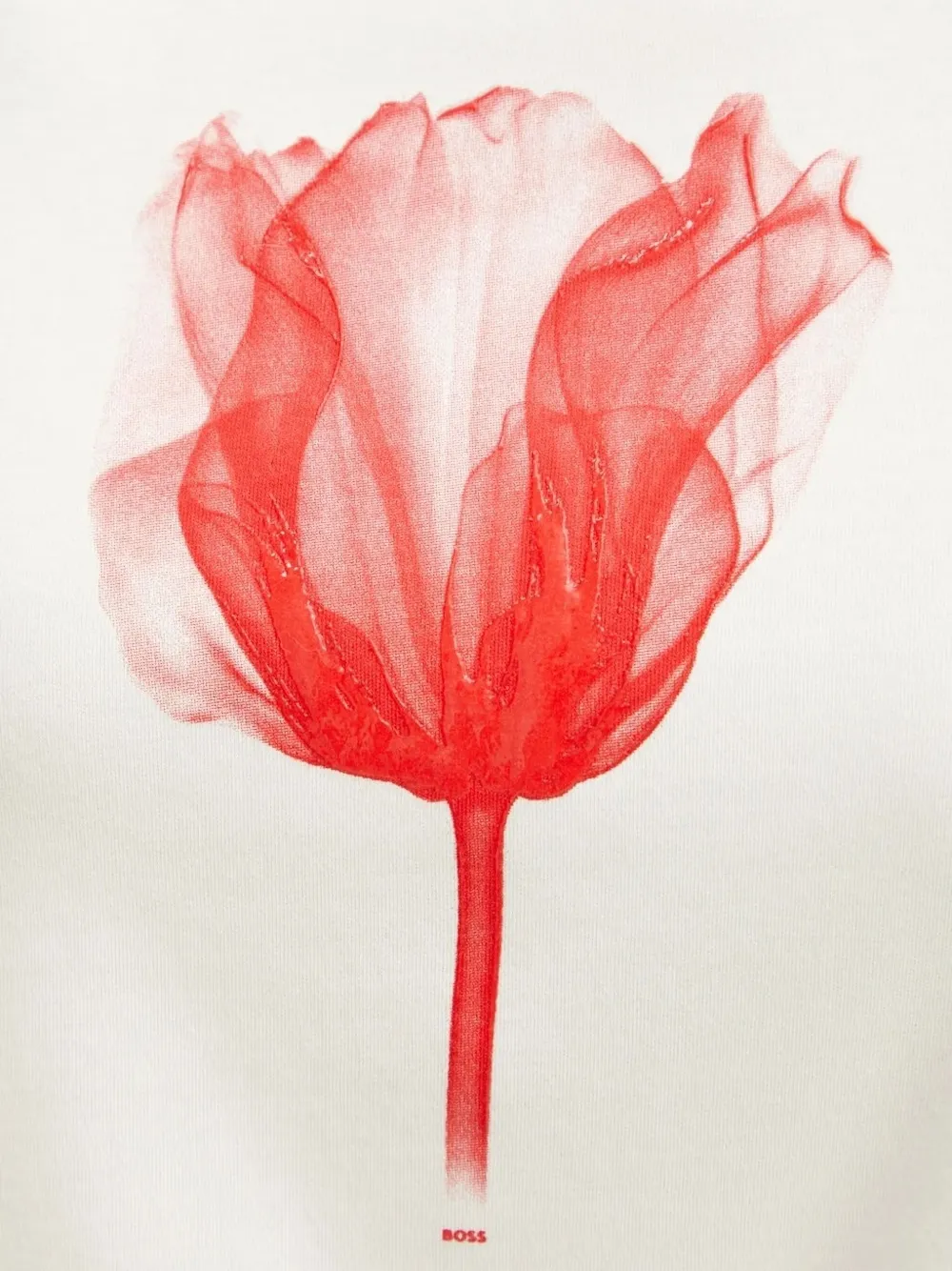 BOSS T-shirt met bloemenprint Wit